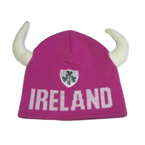 Lansdowne Kids Pink Ireland Knitted Hat With Horns Kids