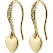 Pilgrim DIXIE recycled heart earrings gold-plated
