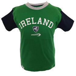 Irish Memories Irish Memories Kids Pine Green And Navy Ireland T-Shirt   1/2