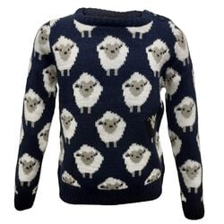 Traditional Craft Kids Navy Sheep Knit Kids Jumper 1/2 Years