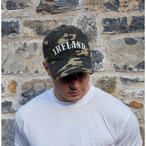 Traditional Craft Adults Khaki Army Print Ireland Baseball Cap With Bottle Opener  One Size