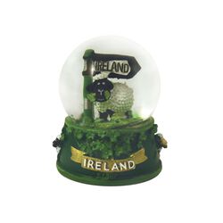Souvenir Sheep W/Ireland Signpost Waterball