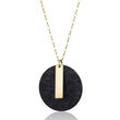 Scribble and Stone 14ct GoldFill Marble Disc Pendant