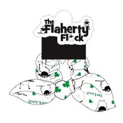 Traditional Craft Kids White/Overall Print Flaherty Flock Hair Scrunchie  One Size