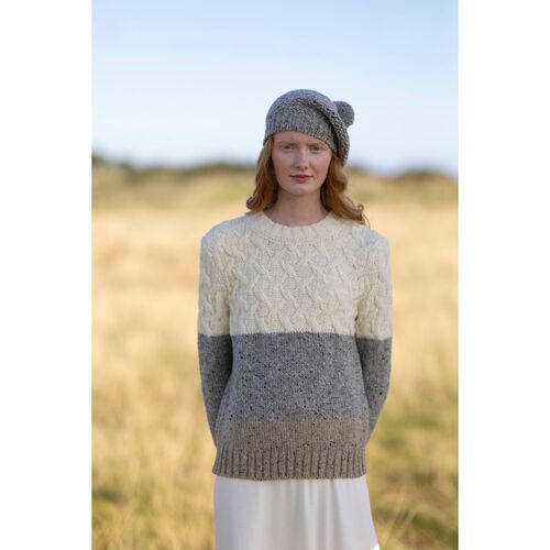 McConnell Woolen Mills Contemporary Aran Sweater Oat S