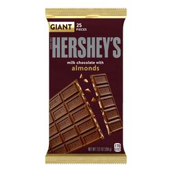 Hersheys HERSHEY'S Giant Milk Chocolate with Almonds Bar 208g