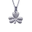 JMH Sterling Silver Shamrock Necklace 18 Inch Chain