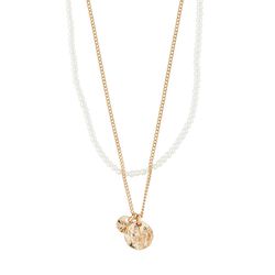 Pilgrim LENNON necklaces 2-in-one set rosegold-plated