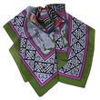 Book of Kells The Book of Kells Celtic Square Silk Scarf  Green 