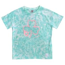 Traditional Craft Kids Ocean Green Tye Dye Pink Shamrock Kids T-Shirt 1/2 Years