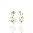 Scribble and Stone Marble Triangle Studs
