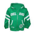 Lansdowne Kids Emerald Green Zip Baby Hoodie With Ireland Embroidery 