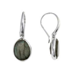 Juvi Designs Tulum Earring in sterling silver with a Labradorite gemstone