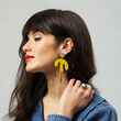 Shock Of Grey Megamelt Earrings In Yellow
