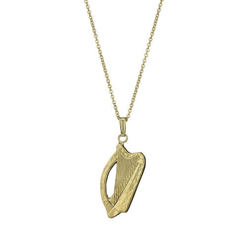Harp Gold Plated Necklace 20"