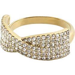 Pilgrim SHEA recycled crystal ring gold-plated
