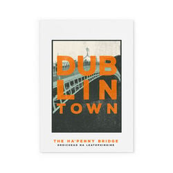 Jando  Dublin Town Ha'Penny Bridge Large Print A3