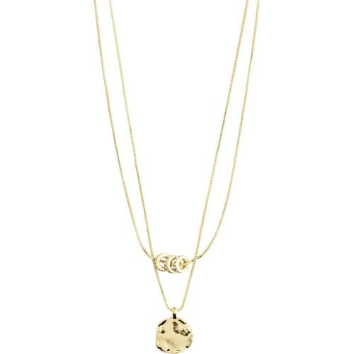 Pilgrim AYO Necklace Coin Crystal Pendant Gold Plated