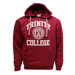 Trinity Burgundy & White Trinity College Crest Hoody  XS