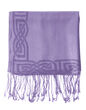 Patrick Francis Wisteria Wool Blend Pashmina with Celtic Design 