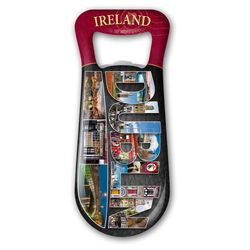Picture Press Dublin in Text Bottle Opener - Fridge Magnet