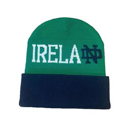 Notre Dame Notre Dame Ireland Beanie Hat Emerald / Navy One Size 