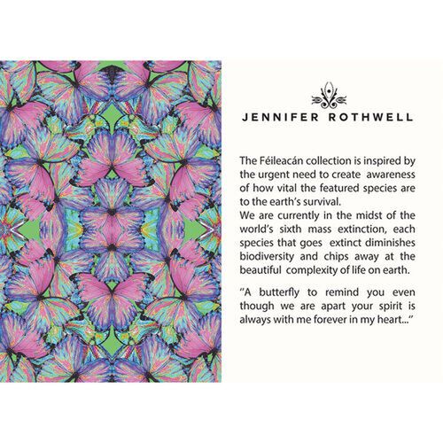 Jennifer Rothwell Féileacán Pink (Butterfly) Silk Eye Mask