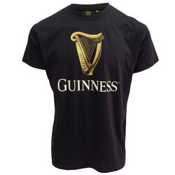 Guinness Guinness Black T-Shirt With Harp Design 