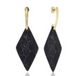 Scribble and Stone Marble Statement Earrings