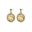 Hare 3 Pence Coin Drop Silver Earrings 18ct