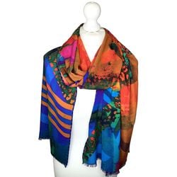 Clare O' Connor 100% Bamboo Large 70x200 Scarf Orange Handrolled Large Scarf