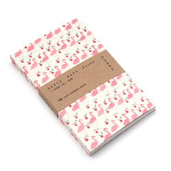 Badly Made Books flamingos by Steffi. a5 - dots  bmB5, H200mm x W140mm x D16mm