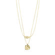 Pilgrim AYO Necklace Coin Crystal Pendant Gold Plated