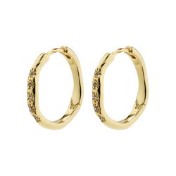 Pilgrim EDURNE crystal hoop earrings gold-plated