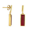 Juvi Designs Manhattan Drop Earring Gold Vermeil Garnet  One Size