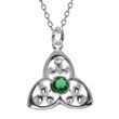 JMH Sterling Silver Claddagh Pendant with Celtic Knot Detail 18 Inch Chain