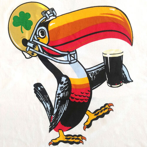 Guinness White Guinness Toucan Stripe Slv Mens T-shirt L