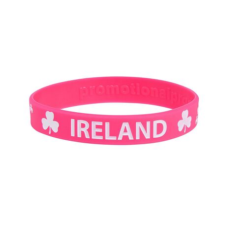 Souvenir Ireland Pink & Shamrocks Wristband