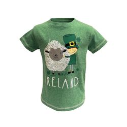 Irish Memories Green Grindle Kids T-Shirt With Leprechaun Front Print