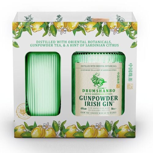 Drumshanbo Gunpowder Sardinian Citrus Gin Gift Pack 70cl