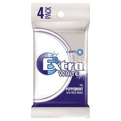 Wrigleys Extra White Peppermint 4 Pack 56G