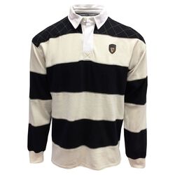 Guinness Rugby Striped Long-sleeve Cream & Black Top S