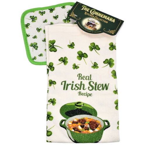 Souvenir Irish Stew Pot Holder & Towel