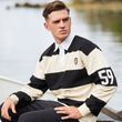 Guinness Rugby Striped Long-sleeve Cream & Black Top S