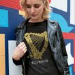 Guinness Guiness Shamrock Harp Ladies T-Shirt XS