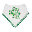 Traditional Craft Kids White/Overall Print Shamrock Applique Bib  One Size