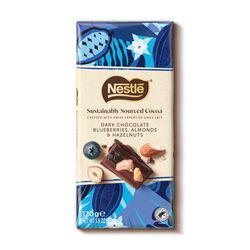 Nestle Sustainable Dark Blu Hzlnut & Alm Tablet 170g