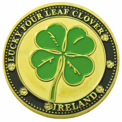 Souvenir Lucky Four Leaf Clover Coin