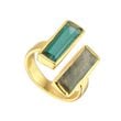 Juvi Designs Manhattan Ring Gold Green Tourmaline Size 6