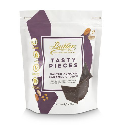 Butlers 70% Dark Chocolate Salted Caramel & Almond Bark